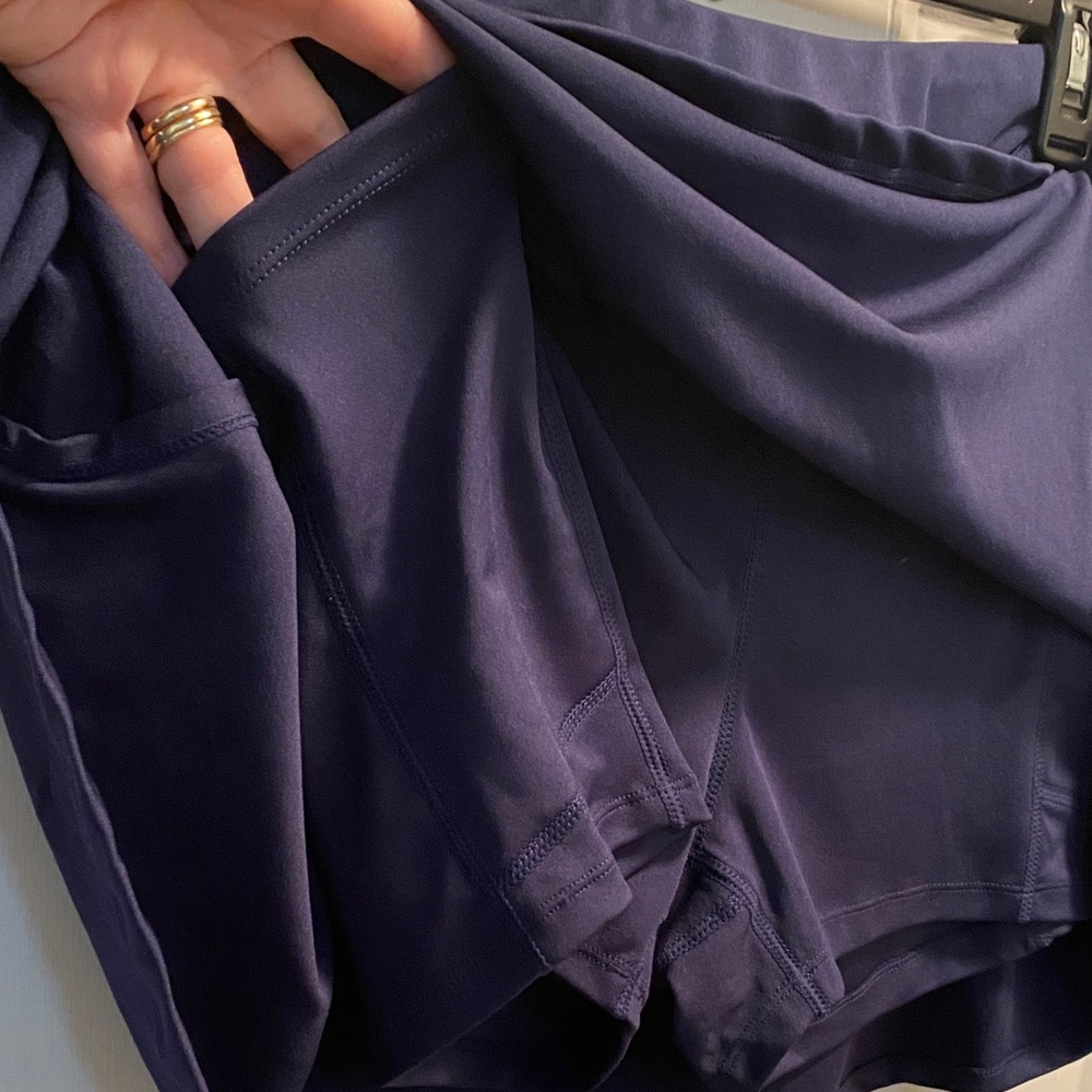 Chic Dark Blue Mini Skort - Picture 3 of 9